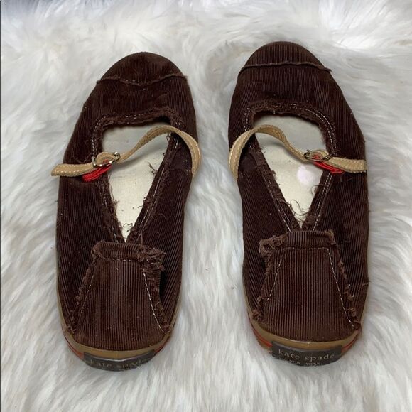 Kate Spade Harlow Brown Corduroy Mary Jane Sz 9.5 - Picture 3 of 5
